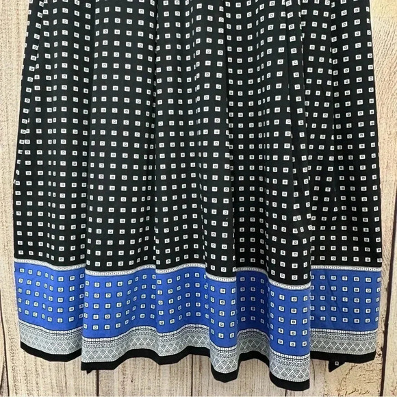 Talbots Womens Geo Print Fit & Flare Sleeveless Dress size 10 - Picture 7 of 14